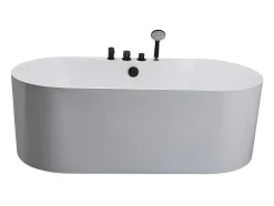 Shower & Design Vrijstaand Bad-Vrijstaand Bad Met Kraan Stepona - 195 L - 150 X 75 X 58 Cm - Wit