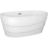 Shower & Design Vrijstaand Bad-Vrijstaand Designbad - 200 L - 150 X 72 X 58 Cm - Wit - Dominika