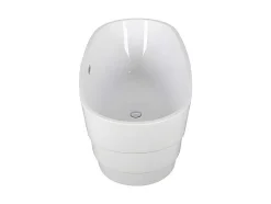 Shower & Design Vrijstaand Bad-Vrijstaand Designbad - 200 L - 150 X 72 X 58 Cm - Wit - Dominika