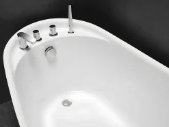 Shower & Design Vrijstaand Bad-Vrijstaande Badkuip Natalia - Eenpersoons - 220L- 150X75Xh70Cm - Wit