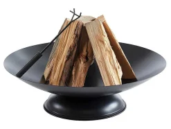 Vente-unique Buitenkeuken-Vuurkorf Van Staal Dione - D72 X H20 Cm - Zwart