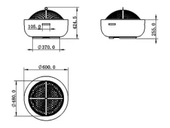 Vente-unique Buitenkeuken-Vuurkorf-Grill Van Mgo - L60,5 X D60,5 X H42,5 Cm - Garmona