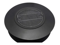 Vente-unique Klein Huishoudelijk Apparaat-Vuurkorf-Plancha/Grill Met Bergruimte Voor Hout - L120 X B120,5 X H40 Cm - Barcena