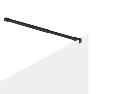 Shower & Design Douchewand-Wand Voor Inloopdouche Mat Zwart Met Industriele Stijl - 140X200 Cm - Daren