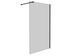 Shower & Design Douchewand-Wand Voor Inloopdouche Malika - 140 X 200 Cm - Grijs Glas