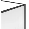 Shower & Design Douchewand-Wand Voor Inloopdouche Met Structuurglas - 120 X 200 Cm, Mat Zwart - Virana