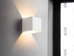 OZAIA Wandlamp-Wandlamp Met Ledverlichting Van Aluminium - D10 Cm X H10 - Wit - Paisley