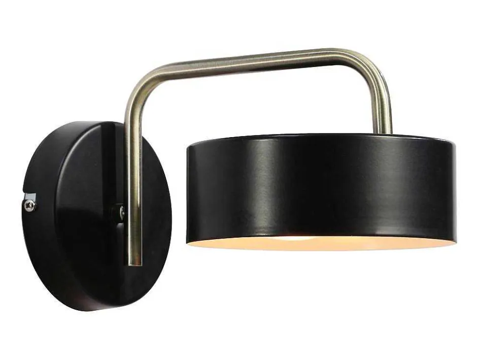 OZAIA Wandlamp-Wandlamp Met Vintage-Stijl Van Metaal - L24 X H14,5 Cm - Zwart En Goud - Otilie