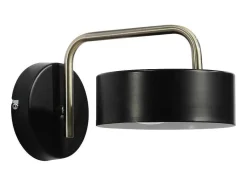 OZAIA Wandlamp-Wandlamp Met Vintage-Stijl Van Metaal - L24 X H14,5 Cm - Zwart En Goud - Otilie