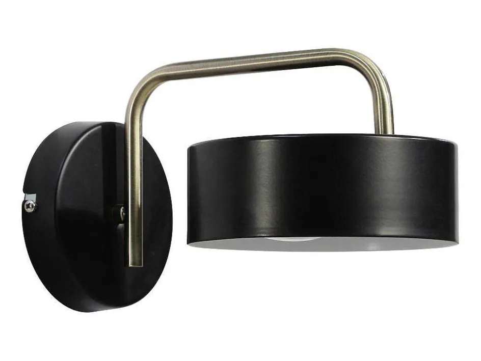 OZAIA Wandlamp-Wandlamp Met Vintage-Stijl Van Metaal - L24 X H14,5 Cm - Zwart En Goud - Otilie