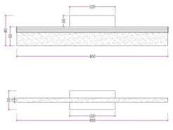 OZAIA Wandlamp-Wandlamp Voor Badkamer Met Ledverlichting - Metaal - L40 Cm - Houtkleur - Salford