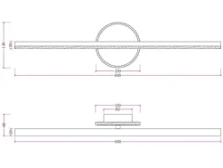 OZAIA Wandlamp-Wandlamp Voor Badkamer Met Ledverlichting Van Aluminium - L60 Cm - Goudkleurig - Taunton