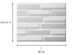 Vente-unique Wandpaneel-Wandpaneel 3D Great Om Te Verven - Pak Van 3 M - Set Van 6 Stuks