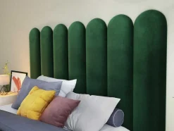 PASCAL MORABITO Hoofdeinde En Brugkast-Wandpaneel Voor Hoofdeinde Japi - 210 Cm - Fluweel - Groen - Van