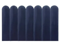 PASCAL MORABITO Hoofdeinde En Brugkast-Wandpaneel Voor Hoofdeinde Japi - 210 Cm - Fluweel - Blauw - Van