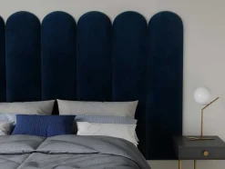 PASCAL MORABITO Hoofdeinde En Brugkast-Wandpaneel Voor Hoofdeinde Japi - 210 Cm - Fluweel - Blauw - Van