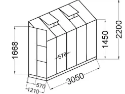 EXPERTLAND Tuinkas-Wandtuinkas Van Polycarbonaat Van 3,7 M Calice Ii