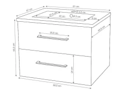 Vente-unique Wastafelmeubel-Wastafel + Wastafelmeubel Mcw-D16, Wit