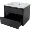 Vente-unique Wastafelmeubel-Wastafel + Wastafelmeubel Mcw-B19, Zwart