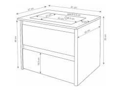 Vente-unique Wastafelmeubel-Wastafel + Wastafelmeubel Mcw-B19, Zwart