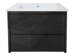 Vente-unique Wastafelmeubel-Wastafel + Wastafelmeubel Mcw-B19, Zwart