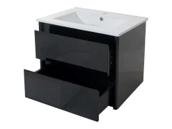 Vente-unique Wastafelmeubel-Wastafel + Wastafelmeubel Mcw-B19, Zwart