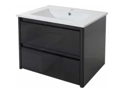 Vente-unique Wastafelmeubel-Wastafel + Wastafelmeubel Mcw-B19, Zwart
