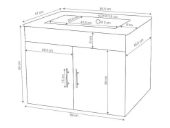 Vente-unique Wastafelmeubel-Wastafel + Wastafelmeubel Mcw-D16, Wit