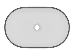Shower & Design Wastafel-Wastafel Iwa - Tweekleurig Zwart En Binnenkant Wit