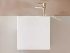 Shower & Design Muurkast Badkamer-Wastafel Van Solid Surface Met Nis - Wit - 40 Cm - Pumori