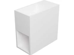 Shower & Design Muurkast Badkamer-Wastafel Van Solid Surface Met Nis - Wit - 40 Cm - Pumori