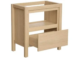 Vente-unique Wastafelmeubel-Wastafelmeubel Met Opbergvak - Eikenfineer - 80 Cm - Cosmoti