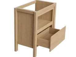 Vente-unique Wastafelmeubel-Wastafelmeubel Met Opbergvak - Eikenfineer - 80 Cm - Cosmoti