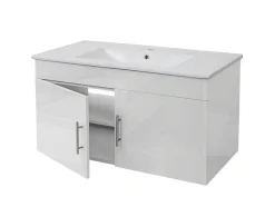 Vente-unique Wastafelmeubel-Wastafelonderbouw Mcw-D16, Wit