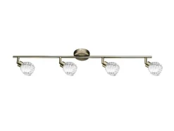 EPIKASA Plafondlamp-Wave Plafondlamp, Chroom, 12,5X55,5X8 Cm,