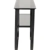 Furniture Fashion Sidetable-Wavy Sidetable Met Plank 34X117 Cm Zwart.