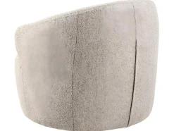 Vente-unique Fauteuil Met Holle Rugleuning-West Fauteuil Draaifunctie, Terugkeer Beige.