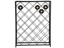 OZAIA Opbergaccessoire-Wijnfleshouder Voor 32 Flessen - L55 X H71 Cm - Metaal - Zwart - Bolinar
