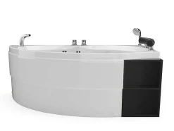 Shower & Design Massagebad-Wit Asymmetrisch Bubbelbad - 1 Plaats - 150 X 100 Cm - Hoek Rechts - Tabana