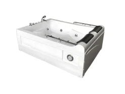 ELITESHOPPING Massagebad-Wit Bubbelbad 175 X 132 Cm Chromotherapie 14 Jets Calla