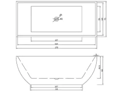 ELITESHOPPING Vrijstaand Bad-Wit Vrijstaand Bad 170 X 75 Cm Destiny