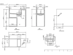 Shower & Design Muurkast Badkamer-Witte Hangende Wastafel Van Solid Surface Met Nis - Kraan Links - 40 Cm - Pumori