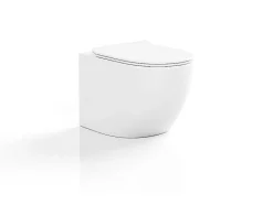 Vente-unique Hangend Toilet-Witte Hang-Wc Van Keramiek Zonder Rand - Javoine