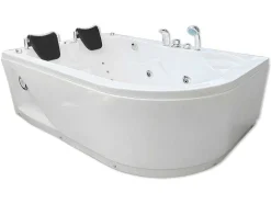 ELITESHOPPING Massagebad-Witte Hottub 170 X 115 Cm Voor 2 Personen 15 Jets Tulip