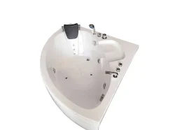 ELITESHOPPING Massagebad-Witte Hottub 135 X 135 Cm Voor 2 Personen 9 Jets Briony