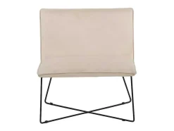 Vente-unique Aanbiedingen: Zitbank & Fauteuil-X-Lounge Fauteuil Velours Offwhite.