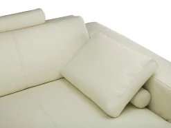 LINEA SOFA Xxl Hoekbank-Xxl Zevenzitsbank Hoogwaardig Leer Donatello Ii - Ivoor - Hoek Rechts