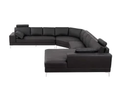 LINEA SOFA Xxl Hoekbank-Xxl Zevenzitsbank Hoogwaardig Leer Donatello Ii - Bruin - Hoek Rechts