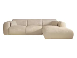 Maison Céphy Zitbank-Xxl-Hoekbank Met Hoek Rechts In Beige Textuurstof Pogni Van Maison Cephy