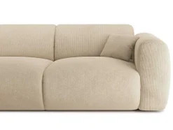 Maison Céphy Zitbank-Xxl-Hoekbank Met Hoek Rechts In Beige Textuurstof Pogni Van Maison Cephy